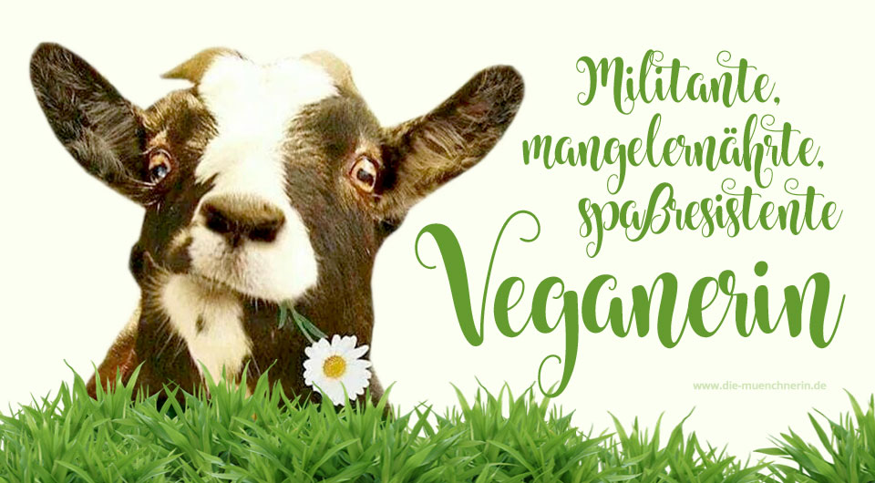 Militante mangelernährte spassresistente Veganerin