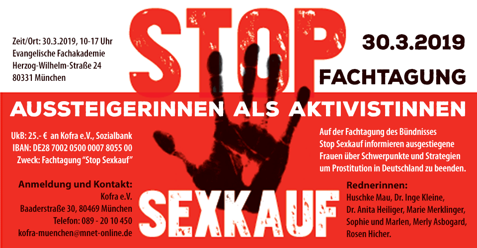 Stop Sexkauf - Fachtagung München - 30.3.2019