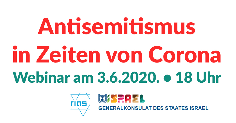Antiseminitsmus in Zeiten von Corona. Webinar am 3.6.2020, 18 Uhr auf Facebook