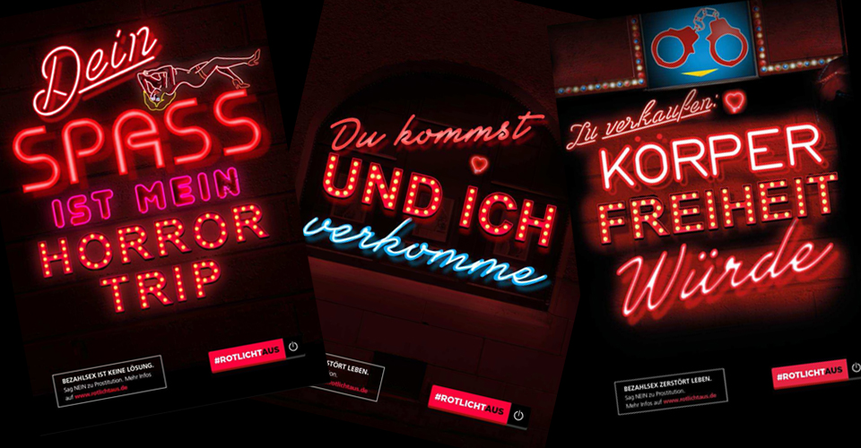 #rotlichtaus Kampagne Plakate
