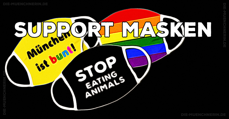 Support Masken - Mundnasenmasken mit Statement zur gegenseitigen Unterstützung