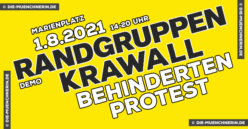 Randgruppenkrawall Behindertenprotest Demo