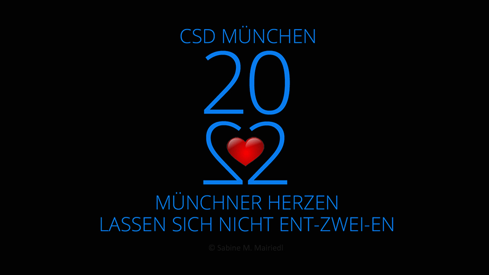 CSD Muenchen Munich Pride Motto 2022 - Entwurf: Sabine-Mairiedl